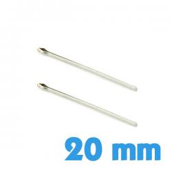 Lot de 2 goupilles pas cher pour montre metal 2 cm de long