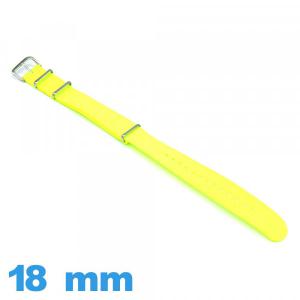 Bracelet tissu 18mm N.A.T.O Yellow fluo montre