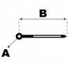 Aiguille lumineuse des minutes cadran principal doré pour mouvement de montre à l'unité  diam : 0,70mm  