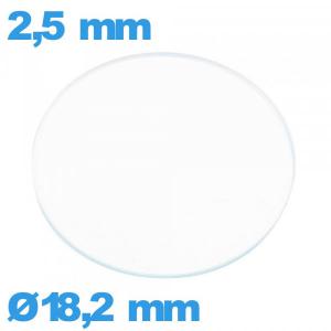 Verre plat 18,2 mm pour montre verre minéral circulaire