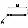 Aiguille cadran central (minute) de marque Horotec seule  Ø0,60 mm longueur : 9mm phosphorescente de mouvement  - argenté