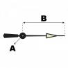 Aiguille cadran central (seconde) à l'unité  Ø0,20 mm  taille : 12,5mm luminescente pour mouvement  - doré