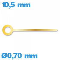Aiguille seule mouvement  doré  Ø0,70 mm  taille : 10.5mm Horotec Suisse