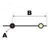 Aiguille lumineuse des secondes cadran central doré pour mouvement de montre à l'unité  diam : 0,20mm  long : 9mm 