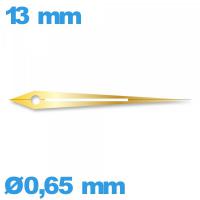 Aiguille doré à l'unité diamètre : 0,65mm longueur : 13mm (minute) mouvement de montre phosphorescente