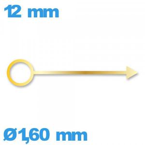 Aiguille doré à l'unité diam : 1,60 mm longueur : 12mm (heure) montre