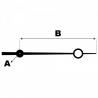 Aiguille cadran central (seconde) de marque Horotec à l'unité  Ø0,18 mm  taille : 12,5 mm luminescente de mouvement  - argenté