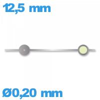 Aiguille Suisse diamètre : 0,20mm long : 12,5mm  phosphorescente cadran principal (seconde) argenté de mouvement de montre à l'u