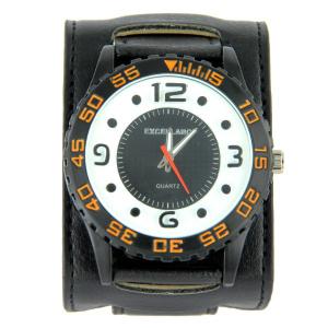 Montre homme gros cadran noir et blanc Excellanc