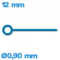 Aiguille   Ø0,90 mm longueur : 12 mm des minutes bleu pour mouvement de montre seule
