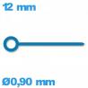 Aiguille   Ø0,90 mm longueur : 12 mm des minutes bleu pour mouvement de montre seule