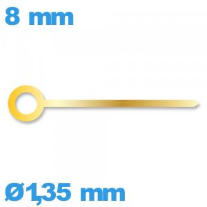 Aiguille seule de mouvement de montre doré diamètre : 1,35mm  (heure) - 