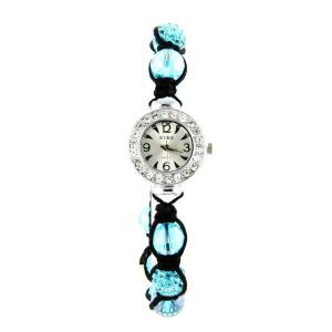 Montre Shamballa bleue turquoise