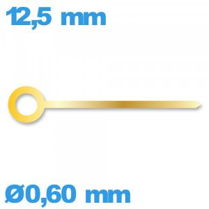 Aiguille de marque Horotec doré seule  Ø0,60 mm long : 12.5mm  de mouvement montre