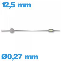 Aiguille Suisse diam : 0,27mm   taille : 12,5mm lumineuse nuit cadran central (seconde) argenté mouvement de montre seule marque