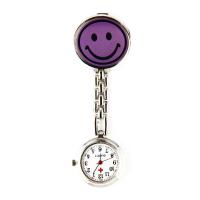 Montre infirmière pas chère smiley violet