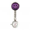 Montre infirmière pas chère smiley violet