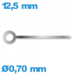 Aiguille de marque Horotec argenté seule  Ø0,70 mm  taille : 12.5 mm  montre