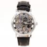 Montre automatique homme cuir noir squelette