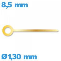 Aiguille Suisse diamètre : 1,30 mm longueur : 8.5 mm cadran central doré pour mouvement de montre à l'unité de marque Horotec