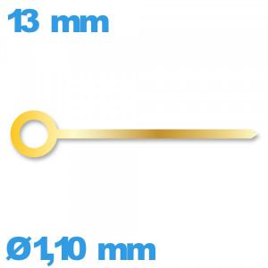 Aiguille (heure) cadran central doré mouvement de montre à l'unité  diamètre : 1,10 mm 