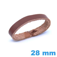 Passant pour Montre Cuir véritable Marron 28 mm