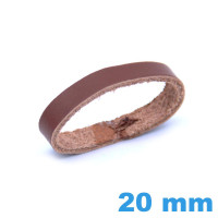 Loop Vrai Cuir Marron 20 mm pour Bracelet de Montre