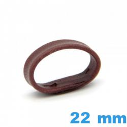 Passant de montre 22 mm Cuir - Brun Rouge