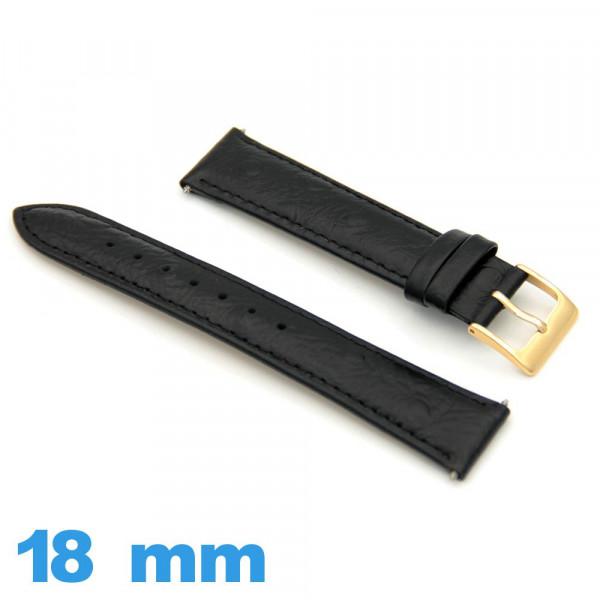 Bracelet De Montre En Cuir Véritable Noir 10mm - Neuf Sans étiquette, Compatible Universel