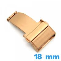 Attache 18 mm Acier Bronze déployant avec bouton ouverture