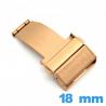 Attache 18 mm Acier Bronze déployant avec bouton ouverture