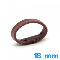 Passant bracelet Cuir véritable Vrai cuir Brun Rouge 18 mm 
