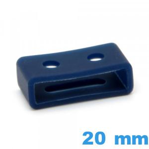 Passant de montre Silicone Bleu nuit 20 mm  pour Casio