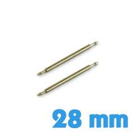 Pompes de bracelet montre par lot de 2 - 28 mm pas chères