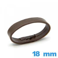 Loop bracelet Cuir véritable Vrai cuir 18 mm  - Brun foncé