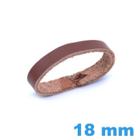 Loop pour Bracelet Cuir Véritable 18 mm Marron
