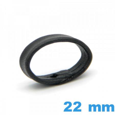 Passant/boucle De Bracelet De Montre En Silicone - Noir - Largeur 22 Mm - Neuf Avec étiquettes