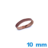 Passant pour Bracelet Montre 10 mm Cuir Véritable Marron
