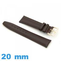 Bracelet Vrai cuir pour montre 20mm  