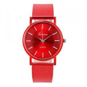 Montre pas chère femme bracelet silicone rouge