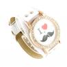 Montre moustache tendance blanche