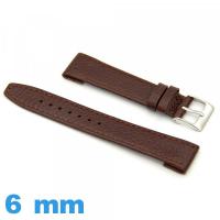 Bracelet Cuir  montre 6 mm 