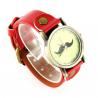 Montre moustache vintage rouge