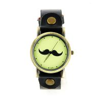 Montre moustache vintage noire