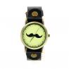 Montre moustache vintage noire