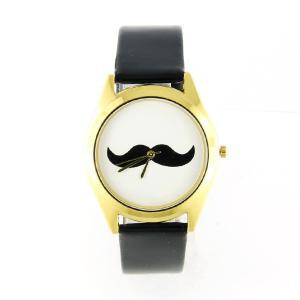 Montre moustache noire