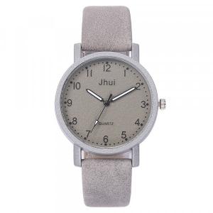 Montre bracelet gris cuir pas chère