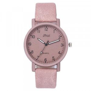 Montre bracelet rose cuir pas chère