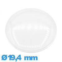 Verre Plastique bombé montre Circulaire 19,4 mm