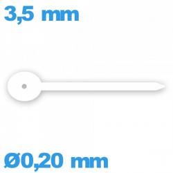 Aiguille complication à l'unité diamètre : 0,20 mm long : 3,5mm   de montre - blanc